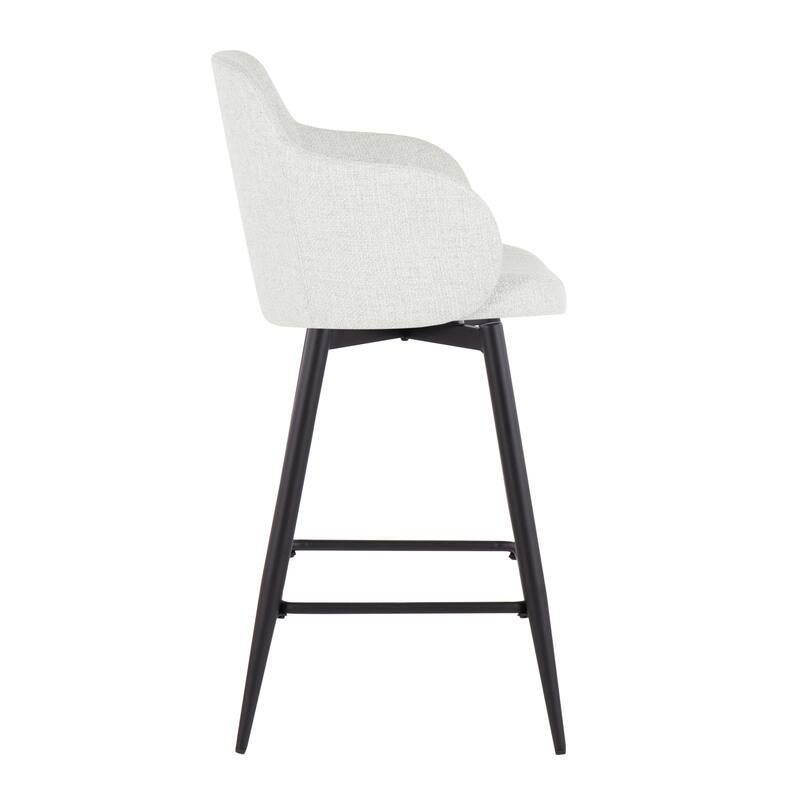 Carson Carrington Iglabo 26" FixedHeight Counter Stool with Black Metal Base (Set of 2) On